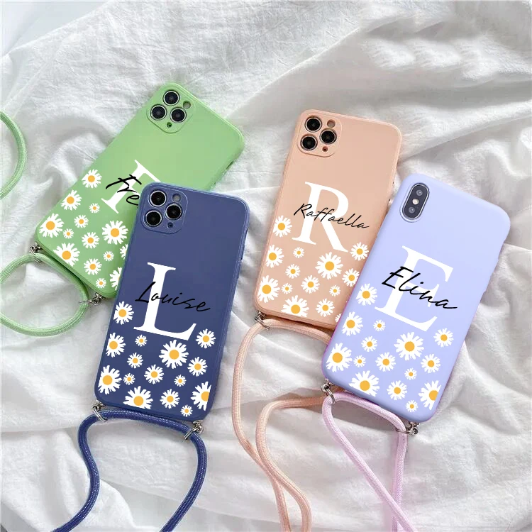 

Personalized Custom Name Rope Case For For Samsung Galaxy A51 A71 A21S A31 A50 A70 A12 A22 A32 A42 A52 A72 S22 S21 S20 FE cover