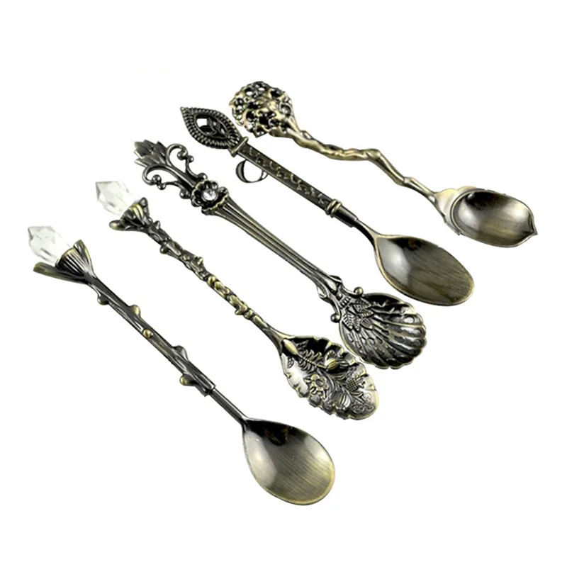 5 шт./6 шт./компл. винтажная вилка ложка для кофе и десертов|mini fork|vintage forksfork set |