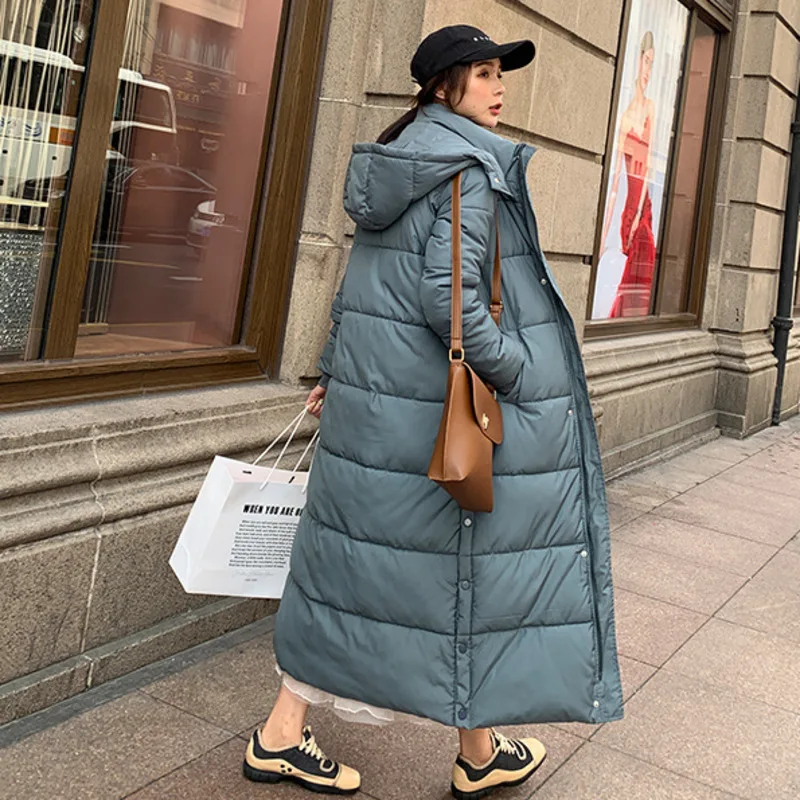 [EWQ] 2019 Осенняя новая толстая пуховая парка с капюшоном теплая больших размеров