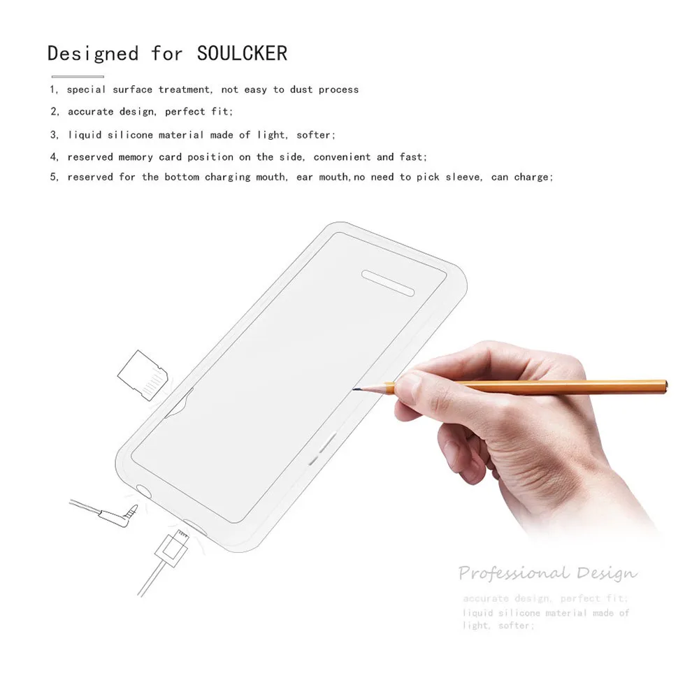 1 шт. 4,3 дюйма силиконовый защитный чехол Гибкая крышка для SOULCKER D16 MP3-плеер аксессуары пылезащитный силиконовый чехол