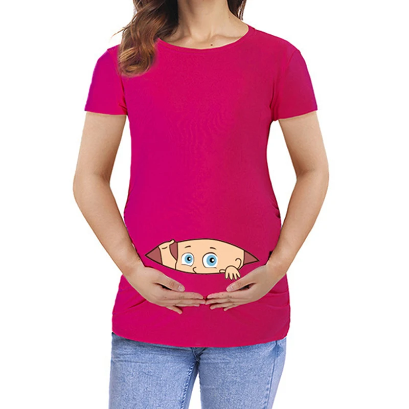 Pregnant Maternity T Shirts Casual Pregnancy Clothes Tees Short Sleeve Funny Print Simple Style O-neck T-shirt Tops - купить по