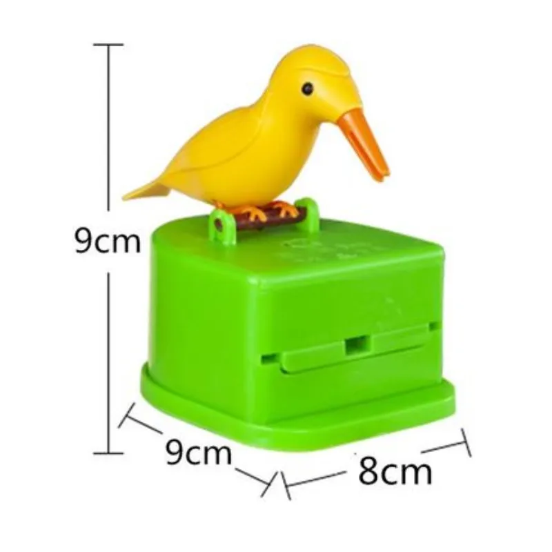 

Automatic Toothpick Boxes Cartoon Bird Pressing Practical Restaurant Home Kitchen Table Decoration Accessories Toothpick Holders