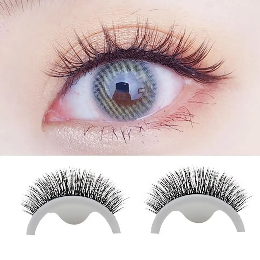 

1Pair Eyelashes Nice-looking Self Adhesive Beauty Black Fake Eyelashes for Performance Faux Eyelashes Eyelashes