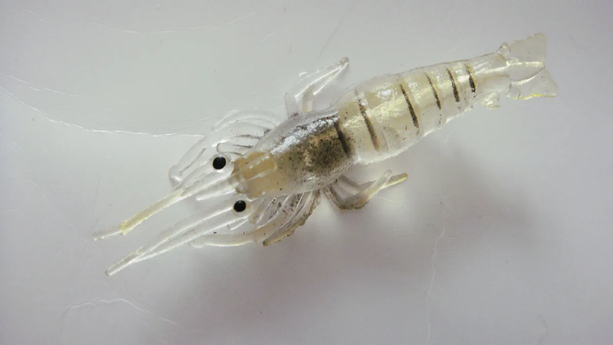 Fishy Smell Silicone Bait Shrimp Fishing Lures40mm/1.2g Rubber Lure Wobbers For Trolling Worm Jigging Sea Fishing Bait For Lake