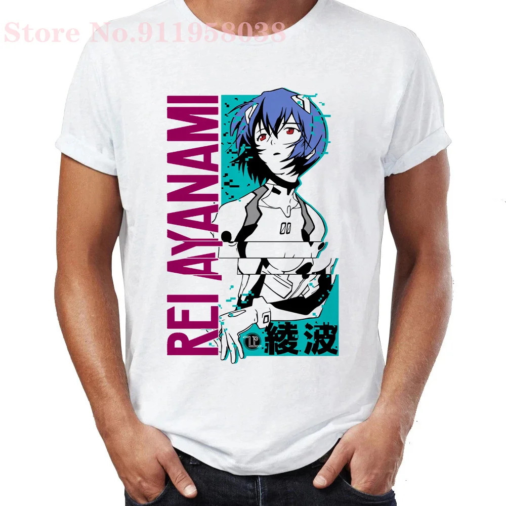 

Vintage Evangelion T-shirt Asuka Anime Tshirt Cartoon Anime Fashion Round Neck Short Sleeve Harajuku Casual women/man T-Shirts