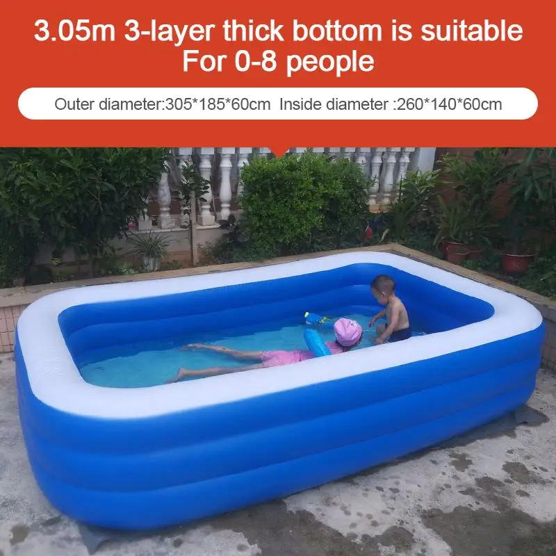

Folding Home Inflatable Swimming Pool Thicken PVC Bath Barrel Adult Kid Portable Inflatable Bathtub Indoor Outdoor Paddling Pool