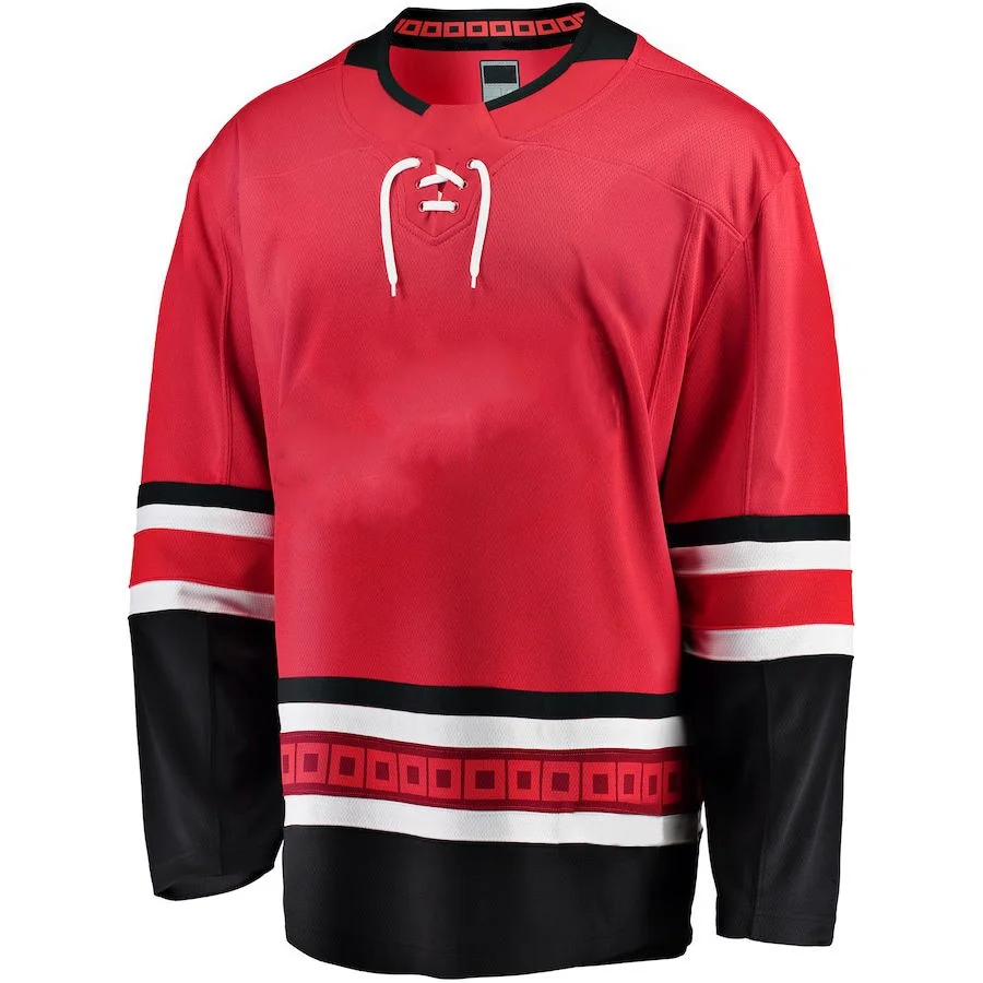 

For Mens America Ice Hockey Jersey Carolina Fans Stitch Jerseys AHO SVECHNIKOV STAAL SLAVIN Custom