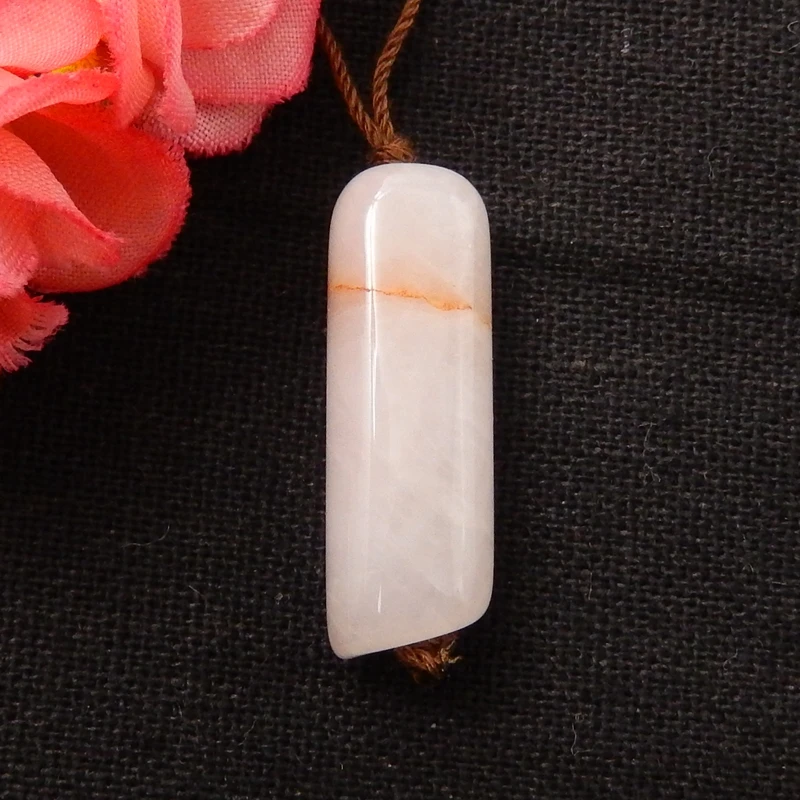 

Handmade Natural stone Rose Quartz fashion jewelry necklace Pendant Beads,29x10x10mm,4.8g