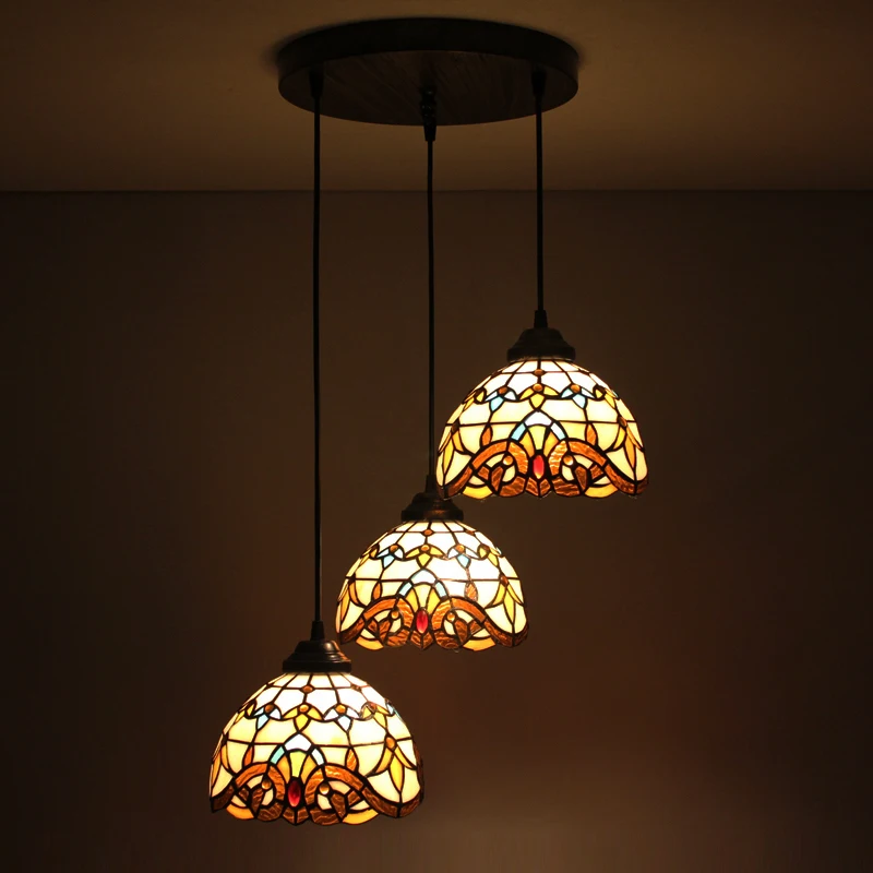 Европейская Люстра Тиффани E27 винтажная лампа в форме подсолнуха с 3