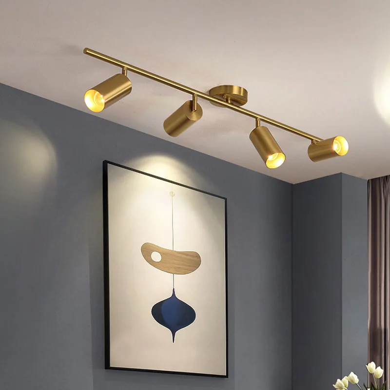 

Modern Nordic Gold Led Ceiling Lamp Dining Room Living Sofa Aisle Kitchen Tv Background Wall Washer Lamp Bathroom Spotlight Gu10