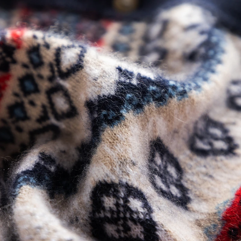 Высококачественный Женский 100% кашемировый кардиган свитер Осенний винтажный