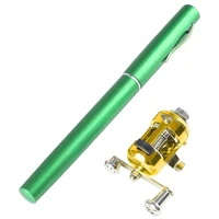 mini portable pocket fish pen fishing rod pole reel combos aluminum alloy fishing rod fits pocket glove box