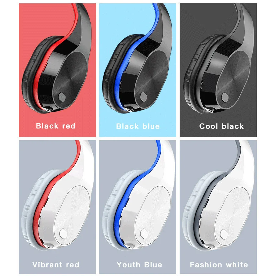 Беспроводные наушники с микрофоном Hi-Fi стереонаушники насыщенными басами 9D Bluetooth