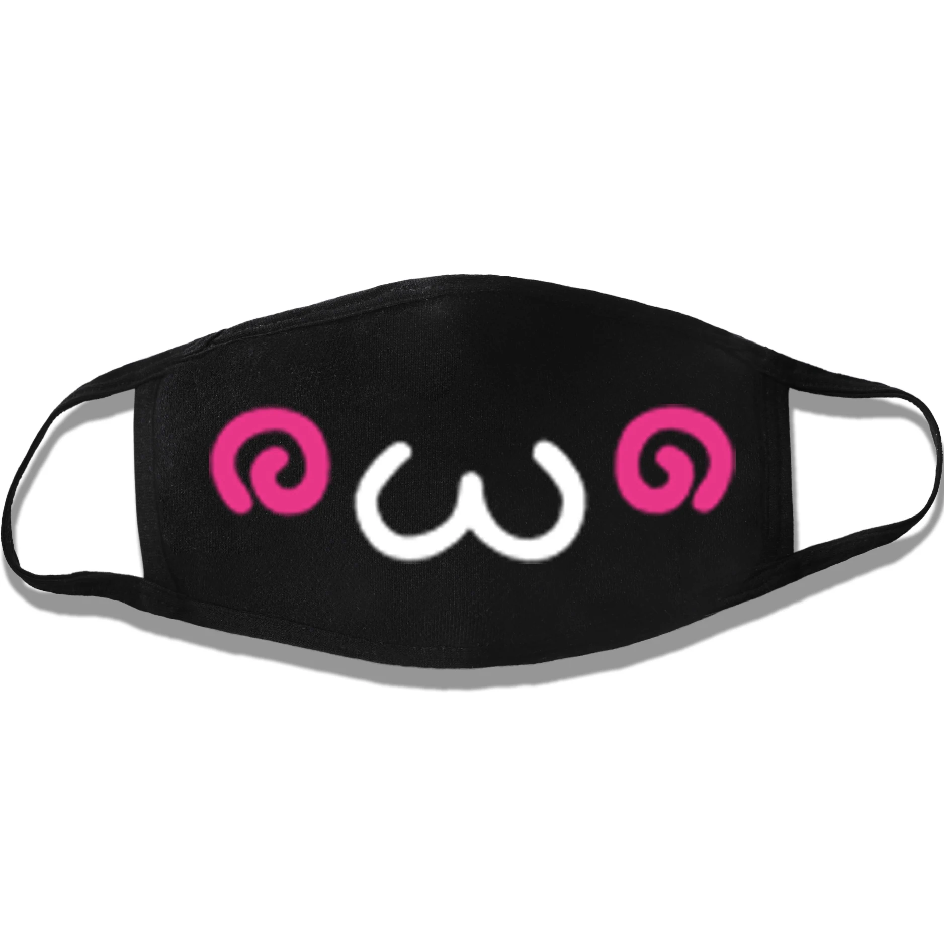 Картонная печать маски против пыли для рта и лица корейской поп-музыки аниме унисекс из милой ткани, многоразовые двойные маски.