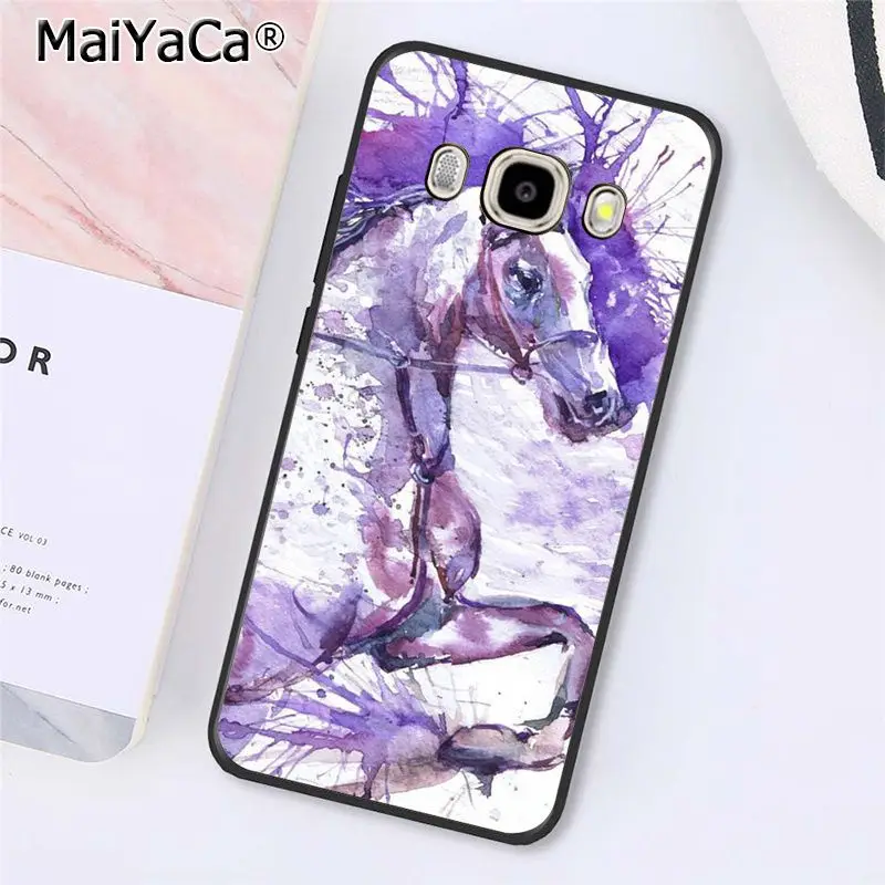 MaiYaCa чехол для телефона с акварельными лошадьми бегущими Samsung Galaxy J7 J6 J8 J4 J4Plus DUO J7NEO