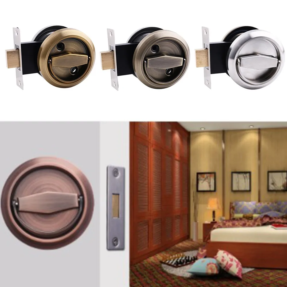 

Double Sided Invisible Door Lock Door Knobs Stainless Steel For Sliding Doors Cabinet Handle Pulls With Screws