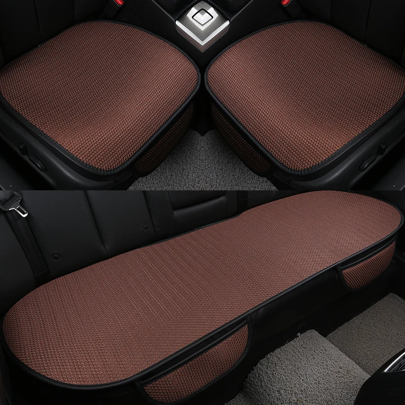 値段 ユニバーサル車のシートカバー車のフロント & リアフルセットシートクッションノンスリップアイスシルクメッシュ自動車シートクッションプロテクターマットパッド