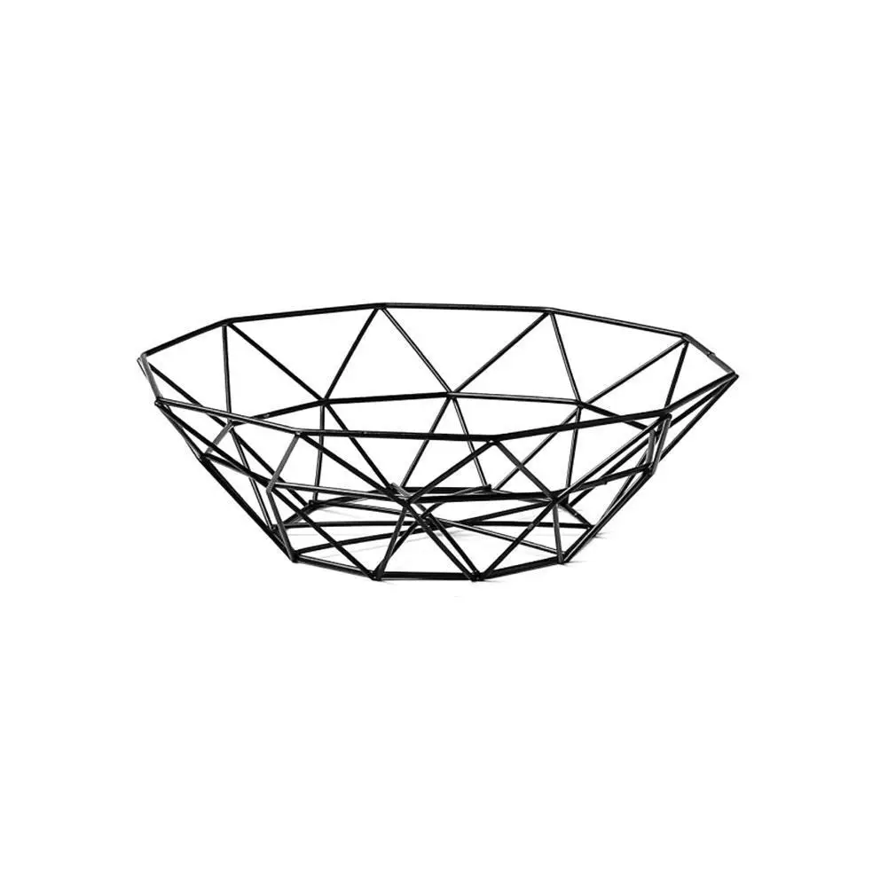 

Nordic Fruit Plate Household European-style Pot Simple Drain Basket Snack Modern Iron Fruit Dried F9O7 Wrought Fru E4E1