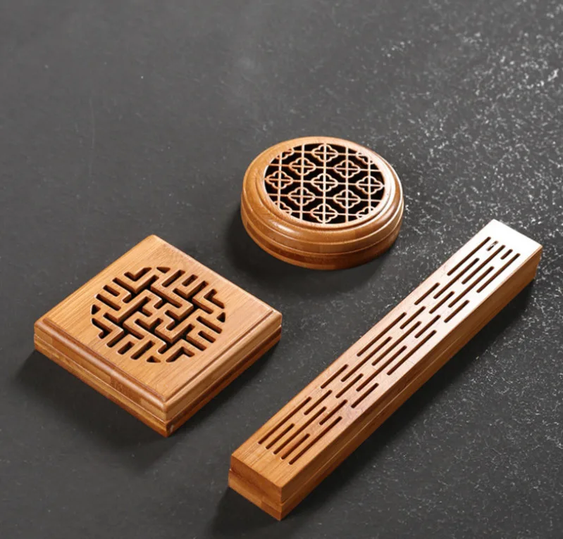 Бамбук Ладан горелки резьба по дереву Stick коробка сандалового дерева пластины