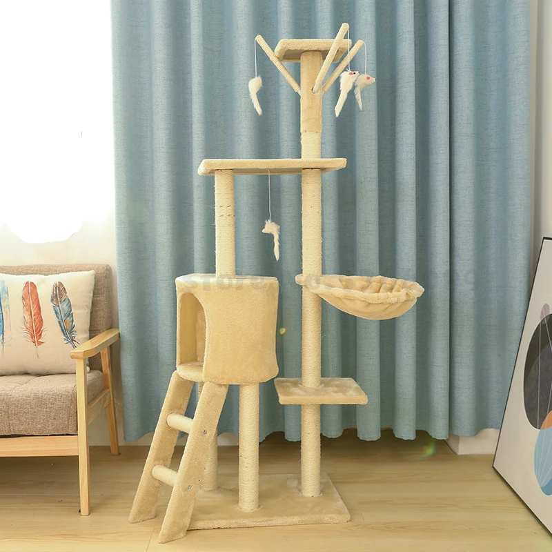 Кошка лазание мусор дерево одна вилла Tong Tianzhu захват колонна игрушка из сизаля