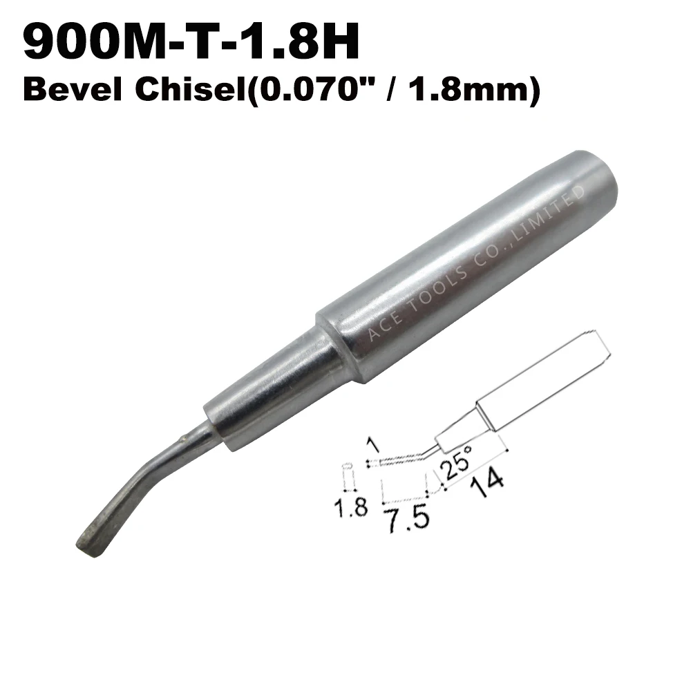 Наконечник для паяльника 900M T 1.8H изогнутый стамеситель 1 8 мм Hakko 936 907 Milwaukee M12SI 0 Radio