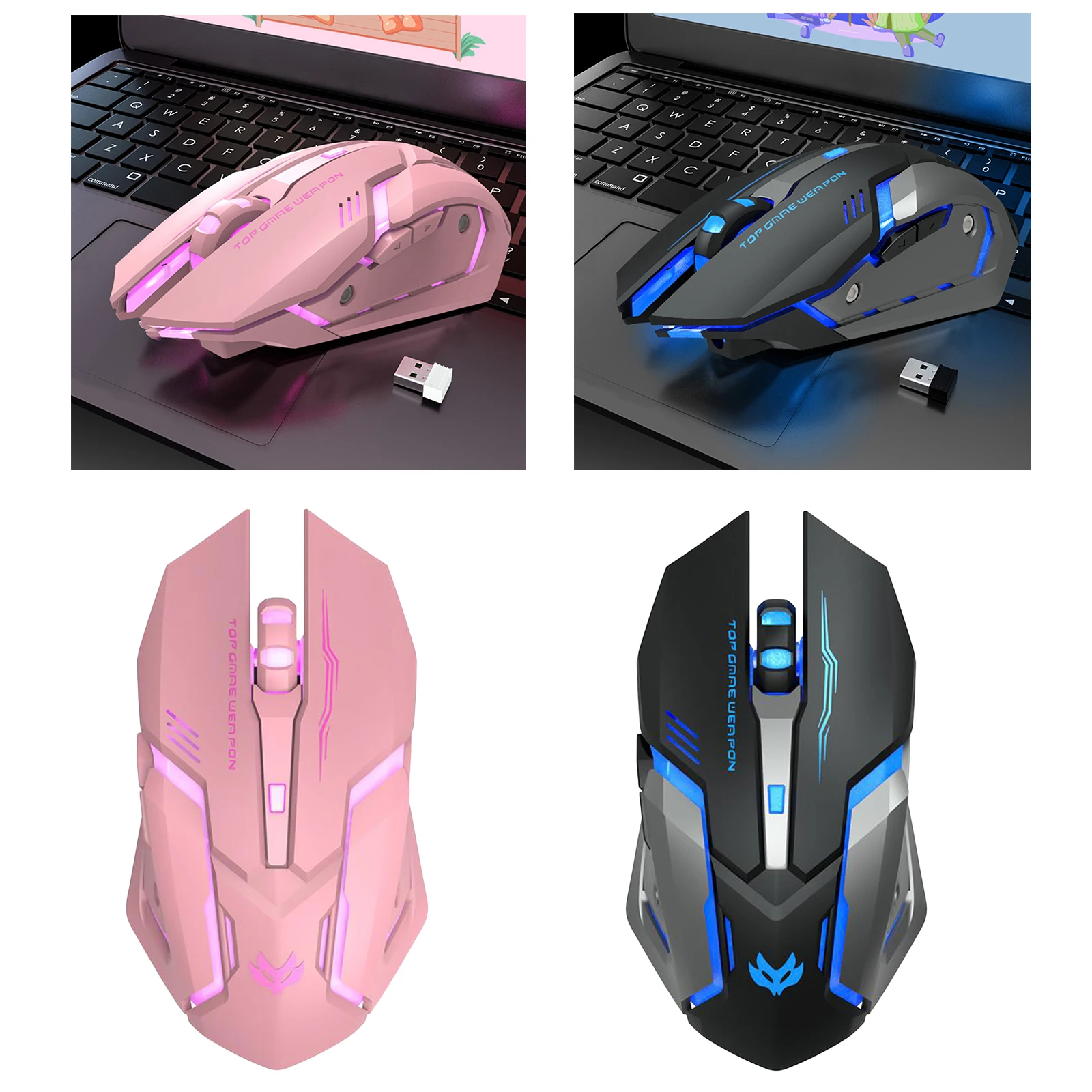 

Rechargeable Wireless Mouse Computer Mouse Wireless 2.4 Ghz 1600 DPI Ergonomic Mouse Optical USB PC Mice for Laptop PC