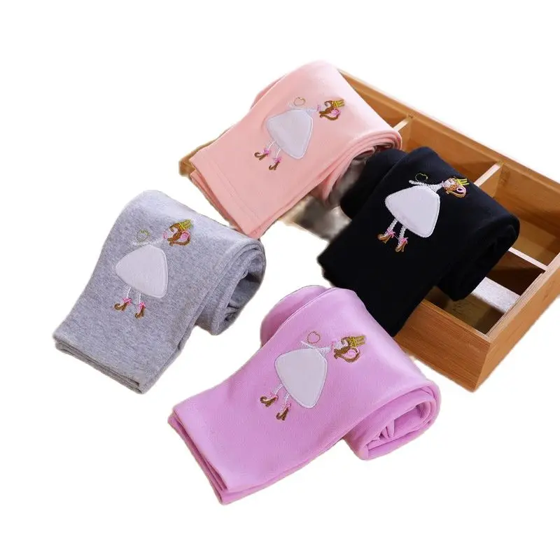 

2020autumn Winter New Girls Leggings Cotton Plus Velvet Warm Candy Color Fashion Princess Girls Pants 4-12years Children's Pants