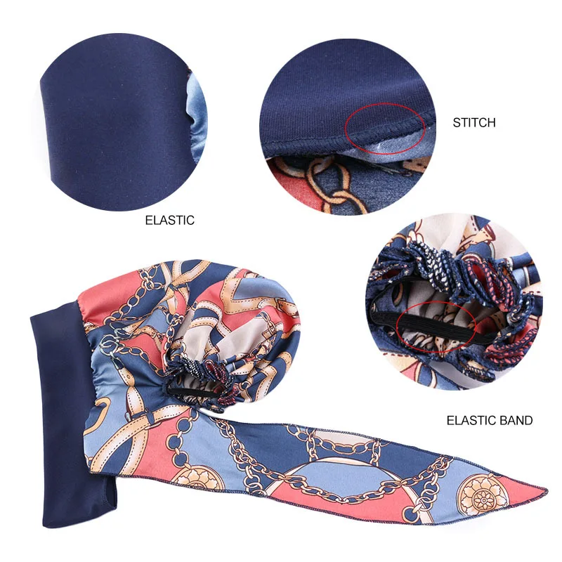 

2021 Fashion Printed Flowers Women Inner Hijabs Cap Muslim Head Scarf Turban Bonnet Ready To Wear Ladies Wrap Under Hijab Caps