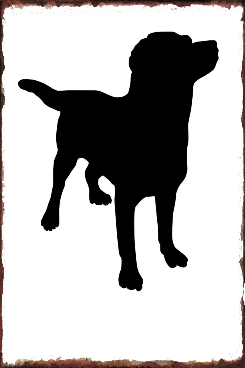 

Жестяные тарелки с черной собакой, декор для стен, украшение для комнаты, Ретро винтажный металлический знак, жестяной знак для творчества, ...