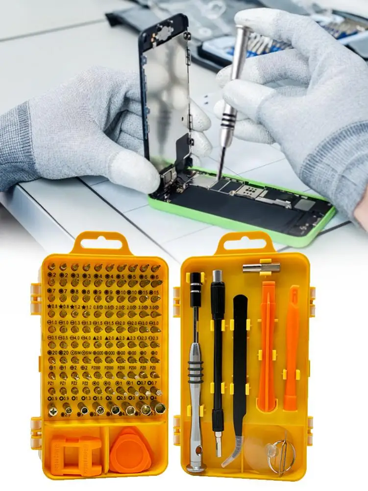 Набор прецизионных отверток 110 в 1 с магнитным инструментом для ремонта планшетов