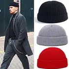 Короткая зимняя теплая вязаная шапка, женская шапка с черепом, мужские облегающие шапки, шапочки, кепка с манжетами, часы в стиле хип-хоп, шапки-бини, шапки для мужчин и женщин s