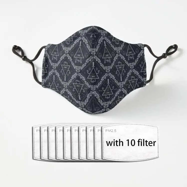 

Модные маски для косплея по лицу с рисунком Билла цитсера обои водопад пылезащитные маски для взрослых и детей фильтры моющиеся