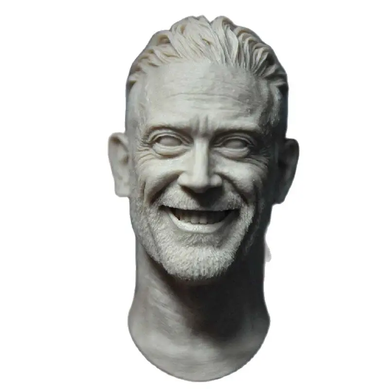 

Unpainted 1/6 Negan Jeffrey Dean Morgan Head Sculpt Carving Model Fit 12 inch Male Action Figure Body Fans DIY Toys