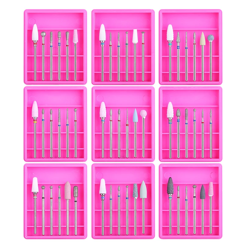 6 Pcs/Box Electric Nail Drill Machine File Tool Multi Size Sander Replacement Shaping Art Tools | Красота и здоровье