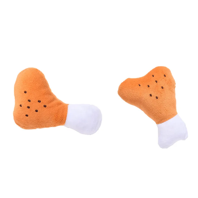 

Soft Plush Drumstick Shape Funny Dog Toys Puppies Chew Bite Chew Squeak Interacative Pet Toys Pet's Favorite Gift