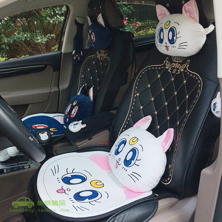 Плюшевые автомобильные подушки с котенком подголовник для автомобиля подушка