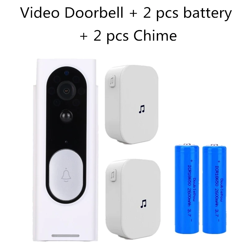 Option 12 Vikewe видео дверной звонок 1080p HD ночного видения беспроводной WiFi безопасности домашний монитор домофон умный телефон Видимый дверной Звонок камера - Название цвета: Option 12