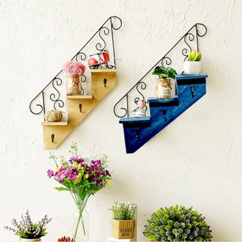 Креативная лестница трапециевидный крючок Настенная декоративная подставка для