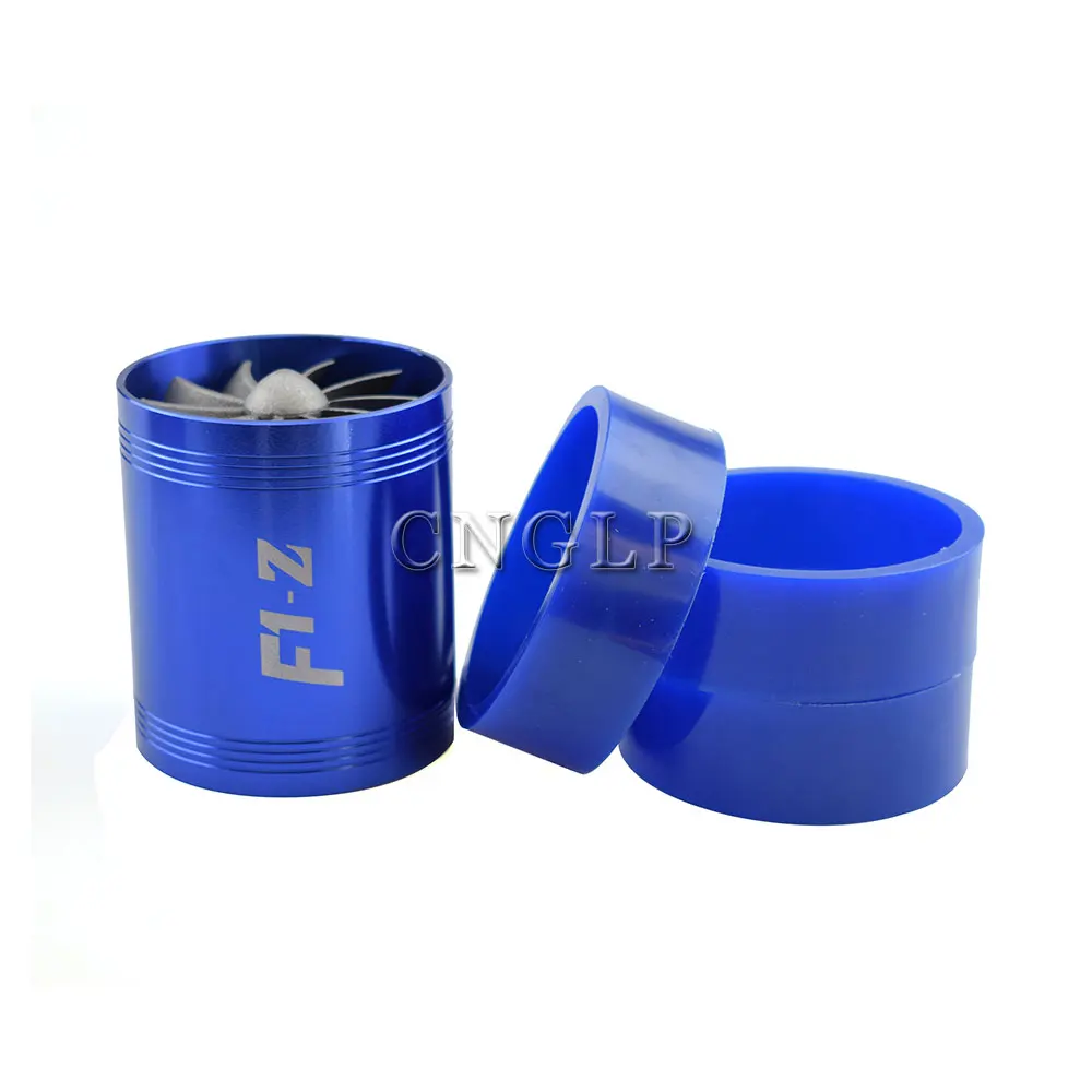 Car Turbine Supercharger Turbo Charger Single / Double Air Filter Intake Fan Fuel Gas Saver Kit Fit For Hose 65-74mm | Автомобили и