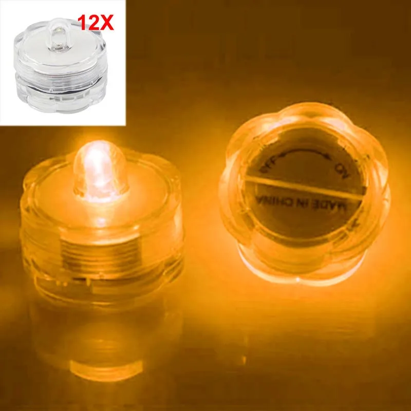 Новинка 12 шт. супер яркие Погружные Водонепроницаемые Мини светодиодные