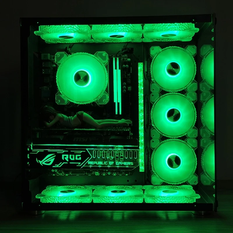 Coolmoon Chassis PC Fan Adjust RGB Cooling 120mm Silent Aperture Computer Cooler Dropshipping | Компьютеры и офис