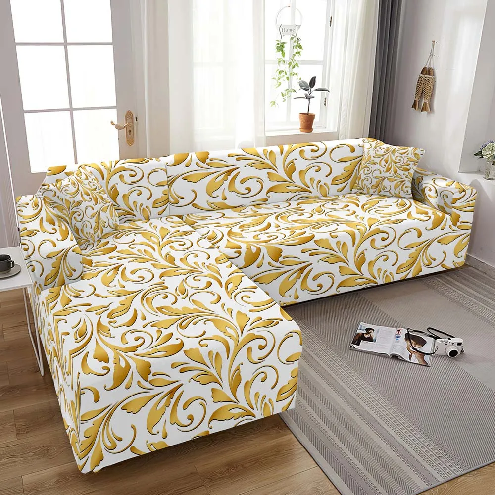 

Elastic Sofa Cover For Living Room Stretch Couch Covers L Shaped Corner Sofa Cover Baroque Printed Sofa Protector 1/2/3/4 Seater