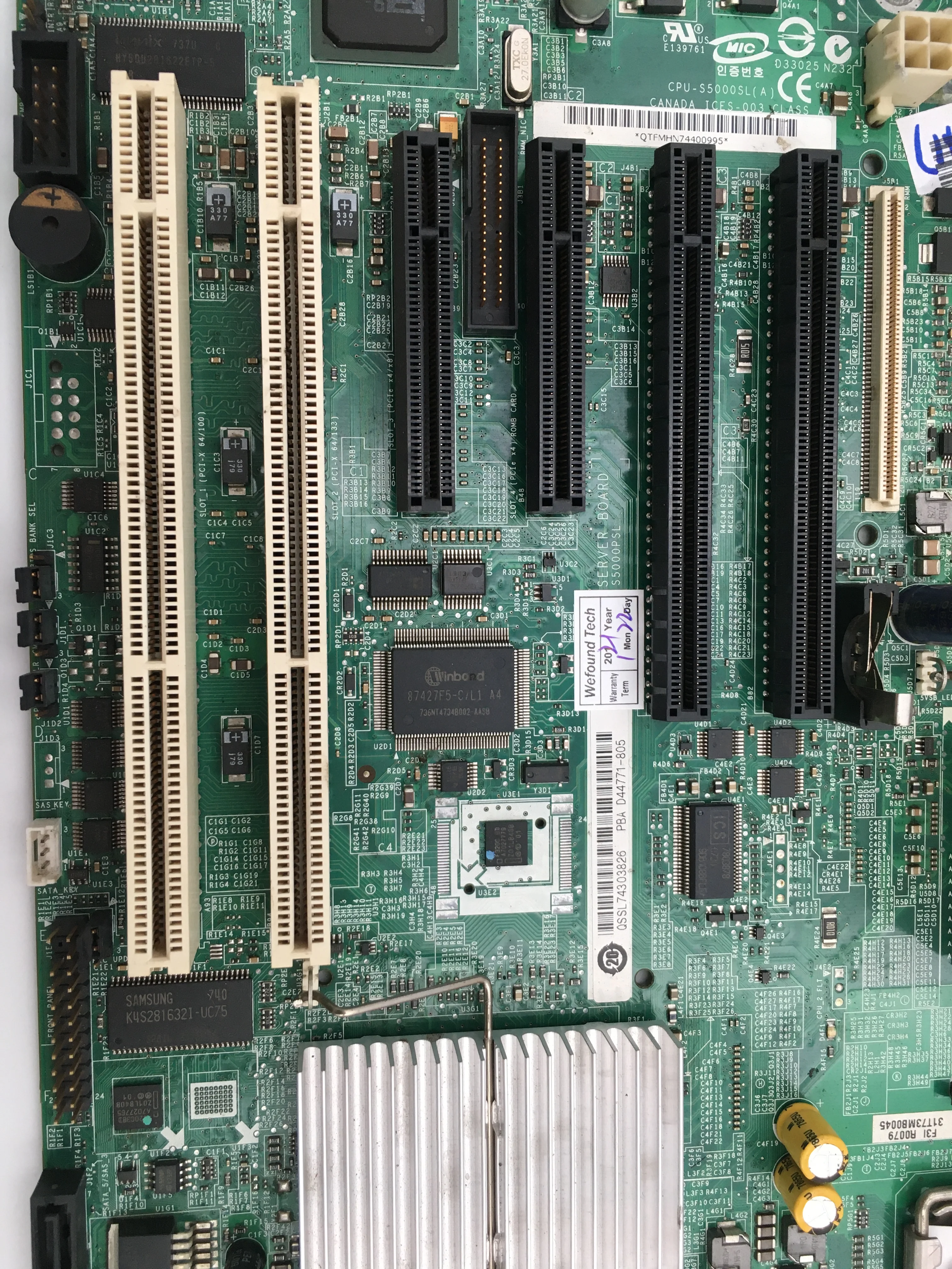 Серверная материнская плата для S5000PSL E11025 302 полностью