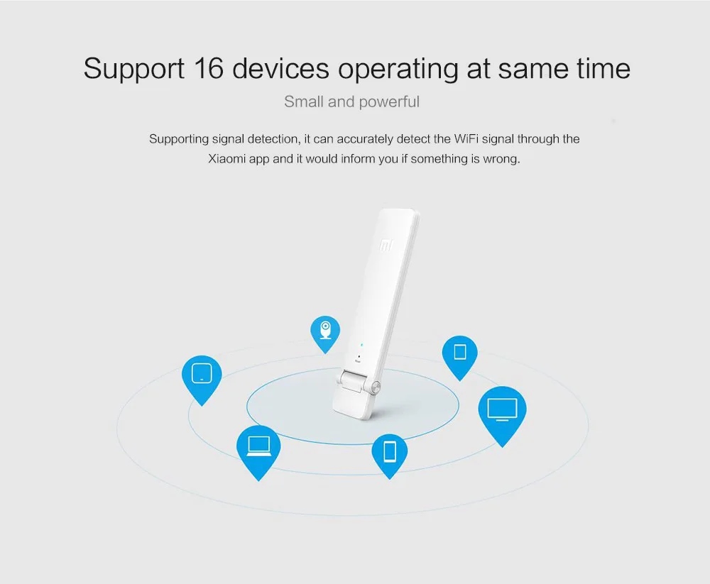 Ретранслятор Xiaomi WI-FI 2 усилитель рипитер удлинитель Wi-Fi 300 Мбит/с 802.11n беспроводной