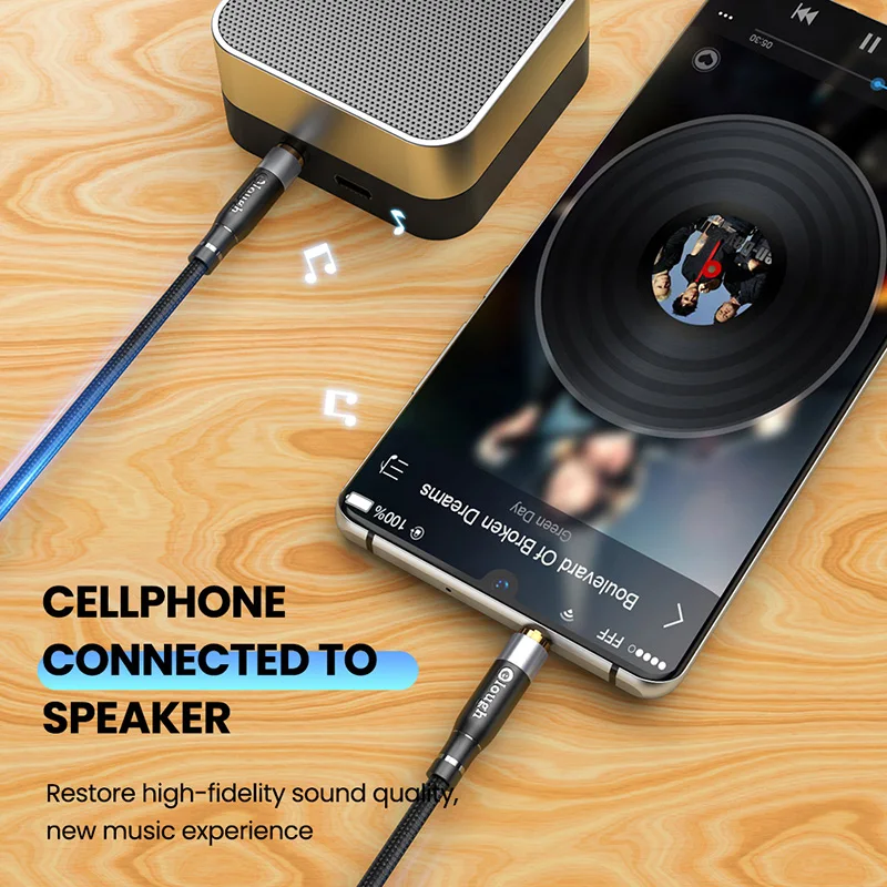 Кабель AUX Elough с разъемом 3 5 мм аудиокабель для iPhone штекер-штекер провод динамика
