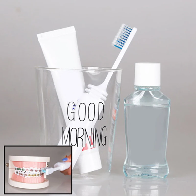 1 шт. портативная компактная складная зубная щетка с бамбуковым углем для