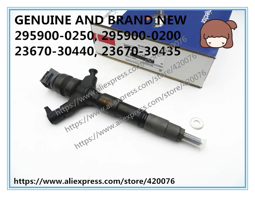 Подлинный и совершенно новый дизельный пьезотопливный инжектор 295900 0200 0250 23670 30440