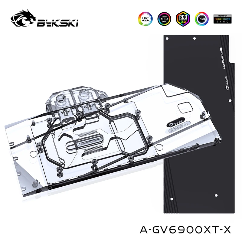 

Bykski Watercooler For GIGABYTE Radeon RX 6900XT/6800XT GAMING OC Graphics Card Block ,Full Cover With Back Plate , A-GV6900XT-X