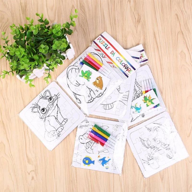 DIY краски дудлы и заполните Цвет Головоломки | Игрушки хобби