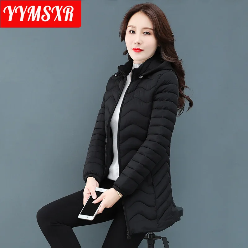 High Quality Winter Clothing 2022 New Hooded Mid-length Ladies  Cotton Coat Women Thicken, Warm Elegant and Casual